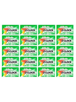 100 Cuchillas de afeitar Doble Filo Gillette 7 o'clock  "Super Satinless"