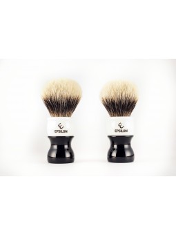 Epsilon Two Band Badger Shaving Brush Black & White 55/26mm