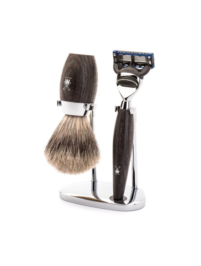Mühle Shaving Set Fine Badger Shaving Brush & Fusion Razor Kosmo Series