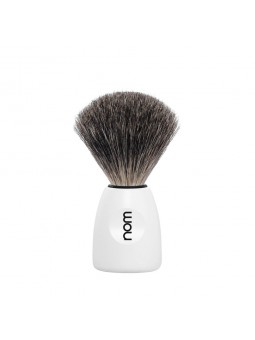Brocha De Afeitar Nom Tejón Negro Serie Lasse Blanco