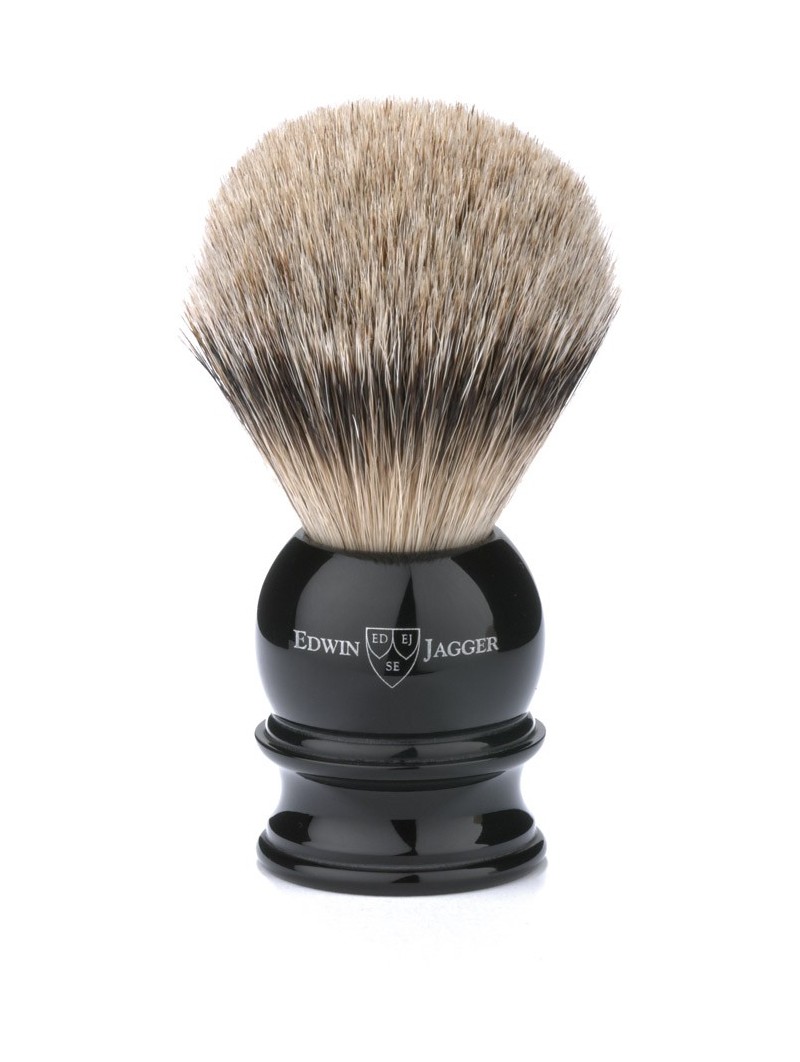 Brocha de Afeitar Tejón Blanco Edwin Jagger - Mango Negro