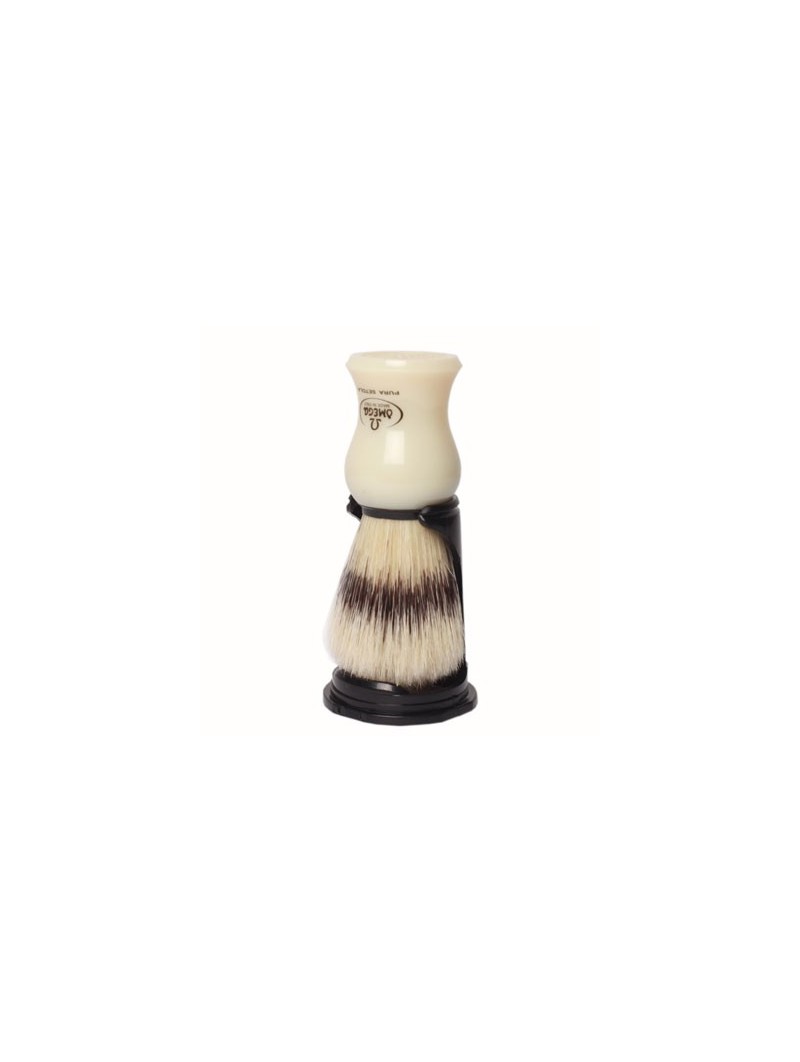 Brocha de Afeitar Cerda Omega con Soporte