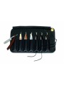 Thiers Issard 7 Straight Razors Black Carry Roll