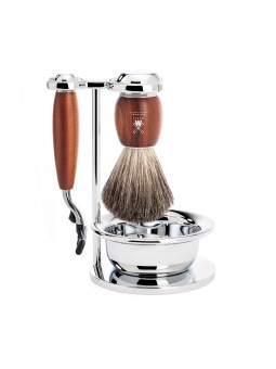 Mühle Shaving Set, Pure Badger Shaving Brush, Mach3 Razor, Stand and Bowl Vivo Series