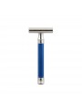 Maquinilla Clásica de Afeitar Acero Inoxidable Grooved Azul Edwin Jagger