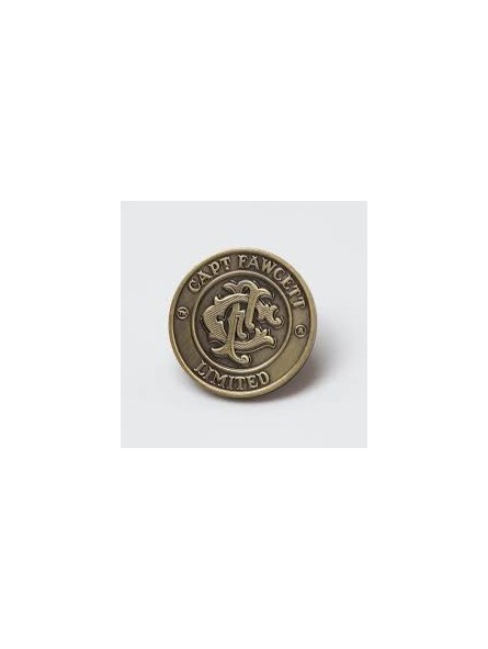 Captain Fawcett Antique Brass Coin Badge