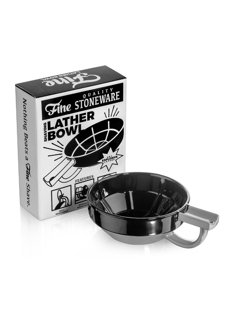 Fine Accoutrements Black/Grey Lather Bowl with StaticHole Technology