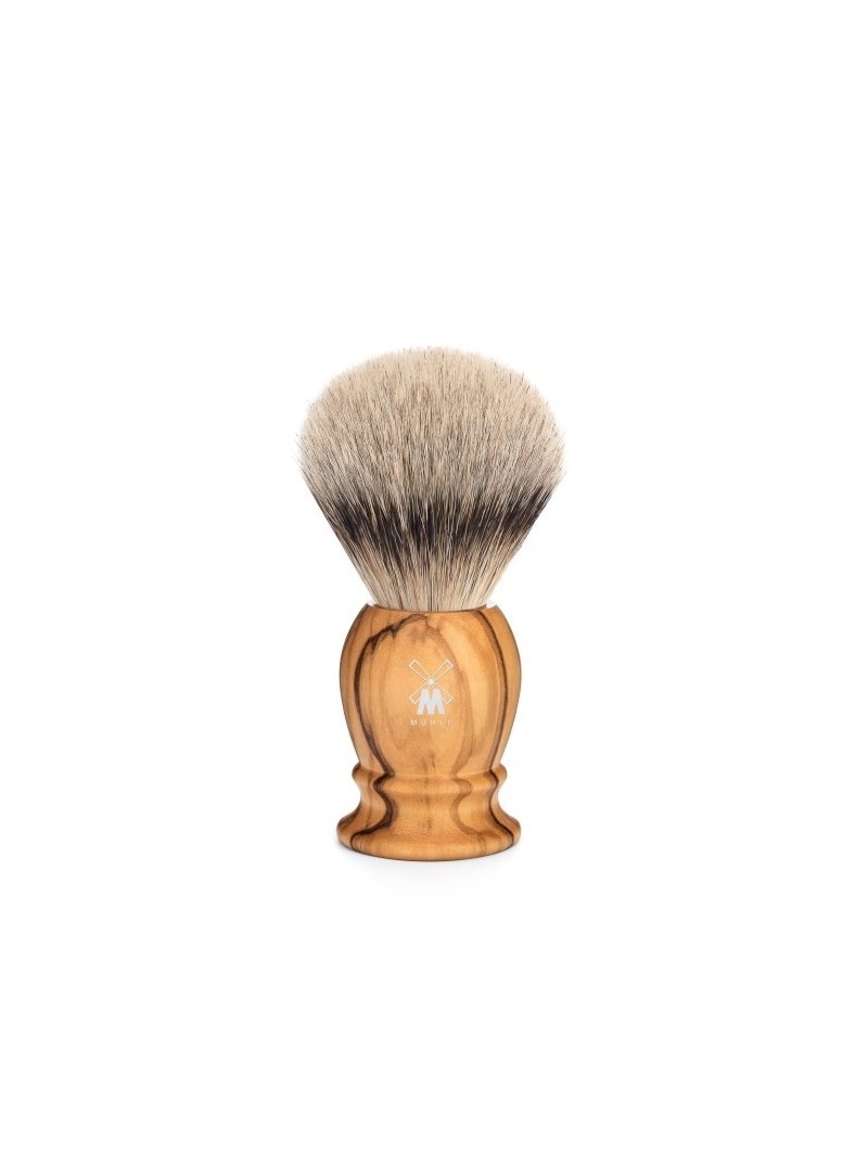 Brocha Afeitar Mühle Tejón Punta Plata Madera de Olivo S