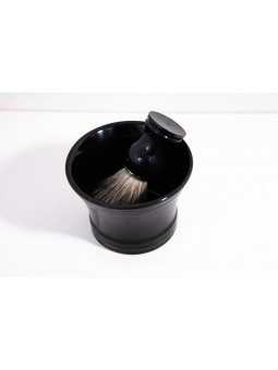 Bol de Afeitado Cerámico con Asa Negro Epsilon
