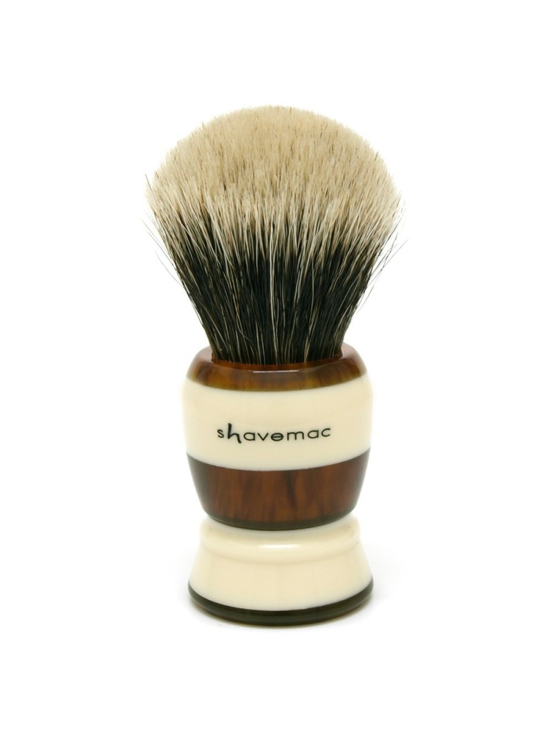 Shavemac Shaving Brush Silvertip D01 2-Band Fan Shape 48mm Americana