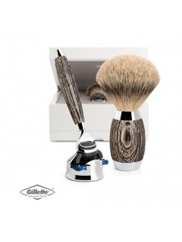 Mühle Limited Edition Mach3 Fusion Razor & Shaving Brush Ancient Oak
