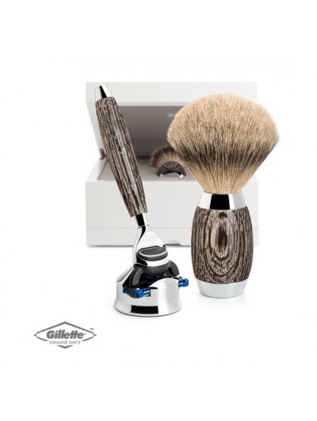 Mühle Limited Edition Mach3 Fusion Razor & Shaving Brush Ancient Oak