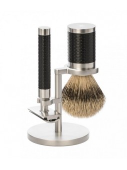 Mühle ROCCA Shaving Set Silvertip Stainless Steel Black