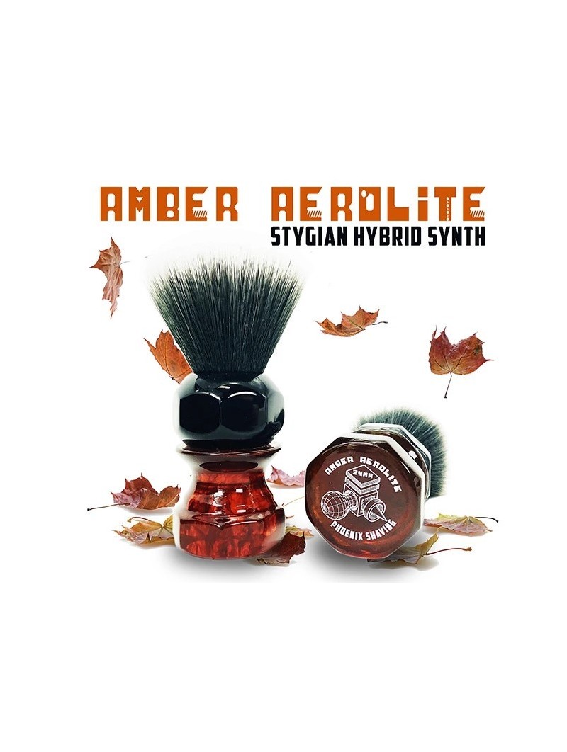 Phoenix Artisan Accoutrements Amber Aerolite 24mm Shaving Brush 