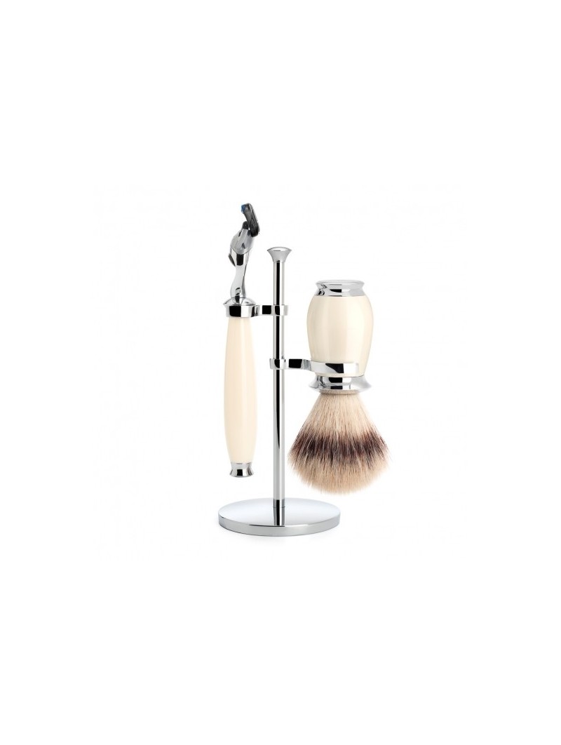 Set Afeitado Mühle Brocha Afeitar & Maquinilla Gillette® Fusion® Serie Purist Marfil