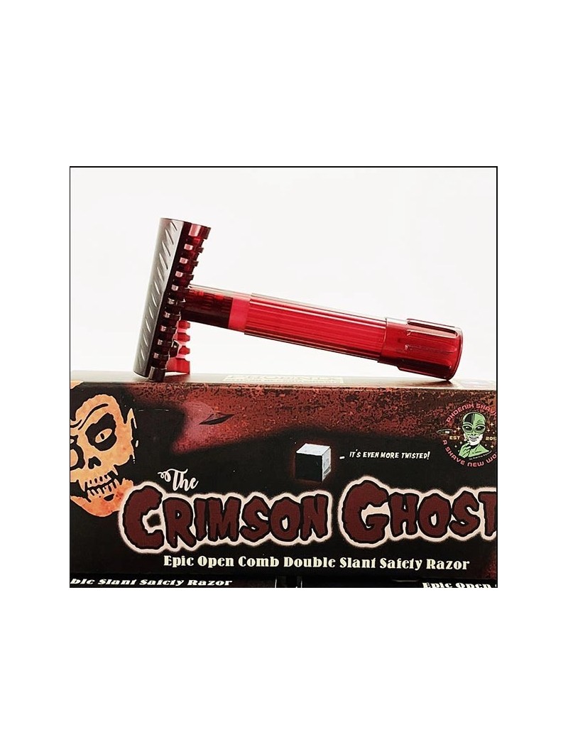 Phoenix Artisan Accoutrements Crimson Ghost Open Comb Double Slant Safety Razor