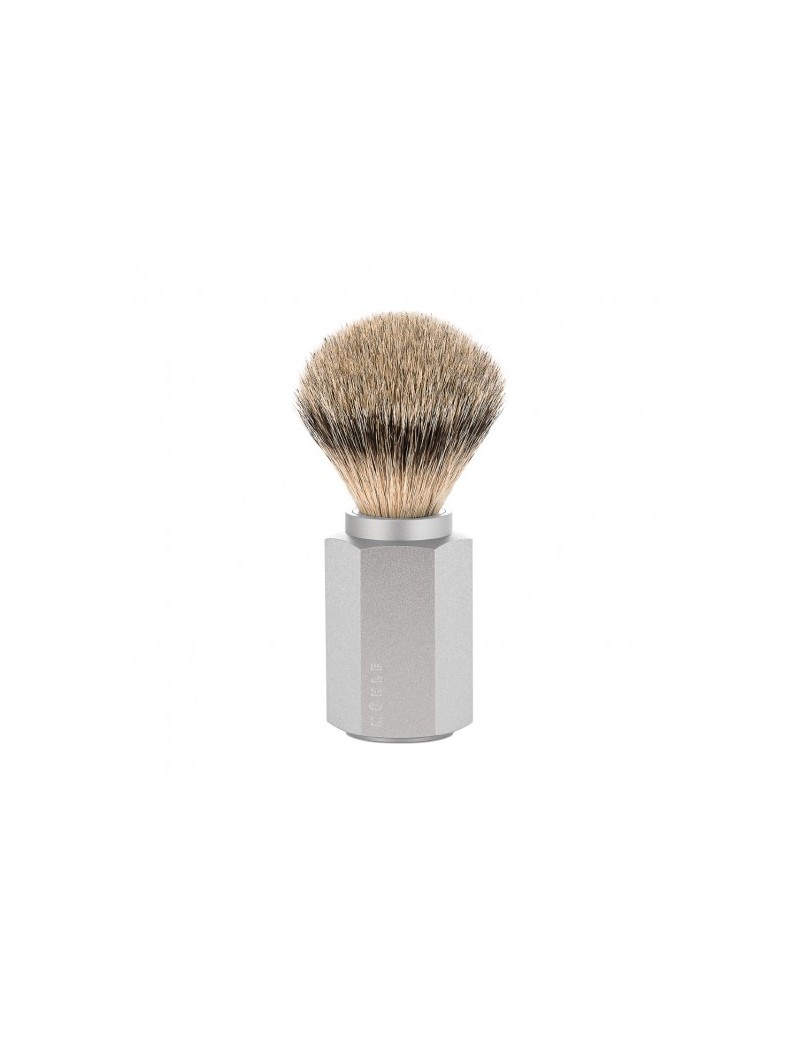 Brocha de Afeitar Mühle Hexagon Pure Punta Plata