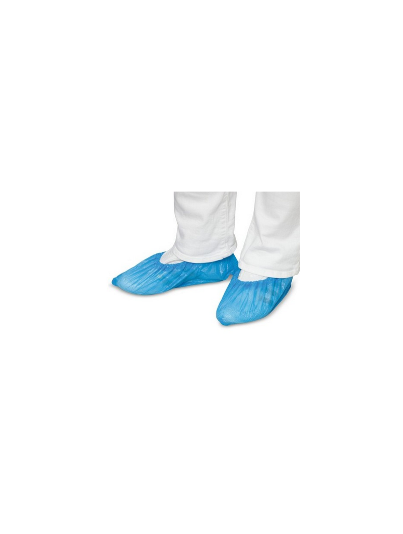 Cubre Zapatos Plástico Azul. Caja 100 unidades