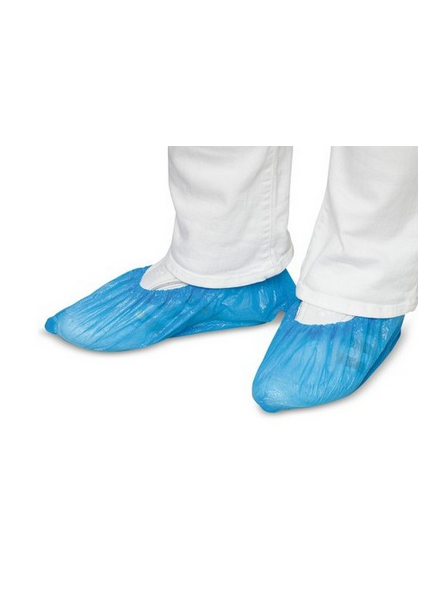 Cubre Zapatos Plástico Azul. Caja 100 unidades