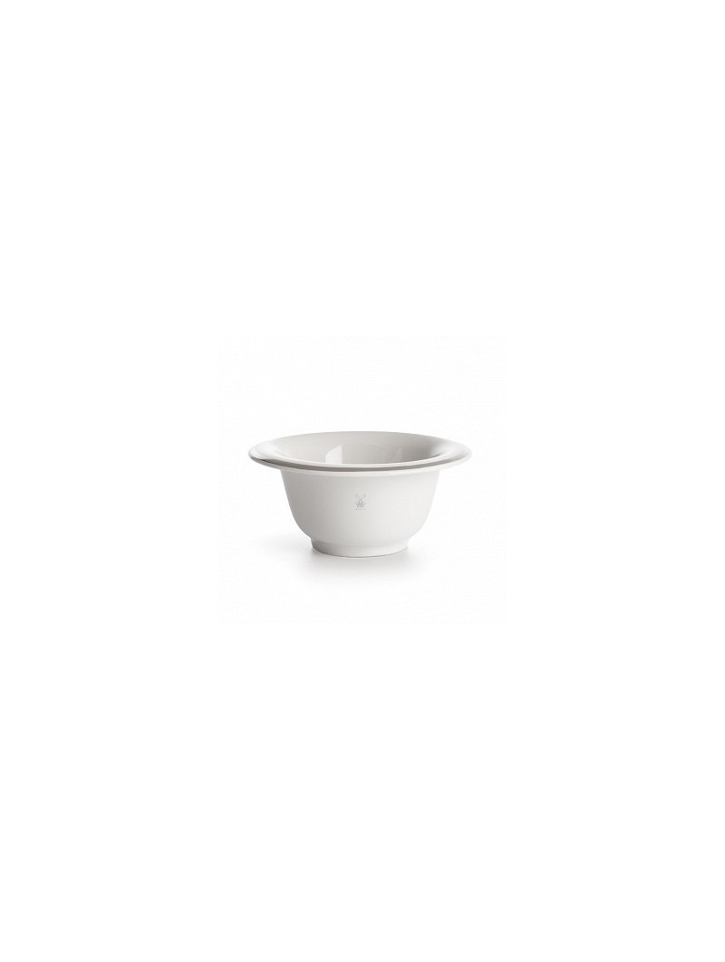 Bol de Afeitar de Porcelana Mühle Blanco & Cromo