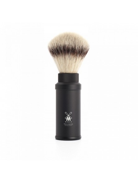 Brocha de Viaje Mühle Fibra "Punta Plata" Negra