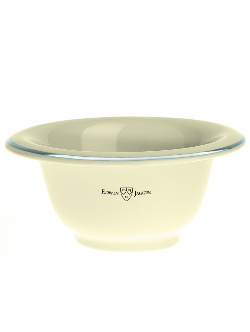 Bol Afeitar Porcelana Marfil & Plata Edwin Jagger