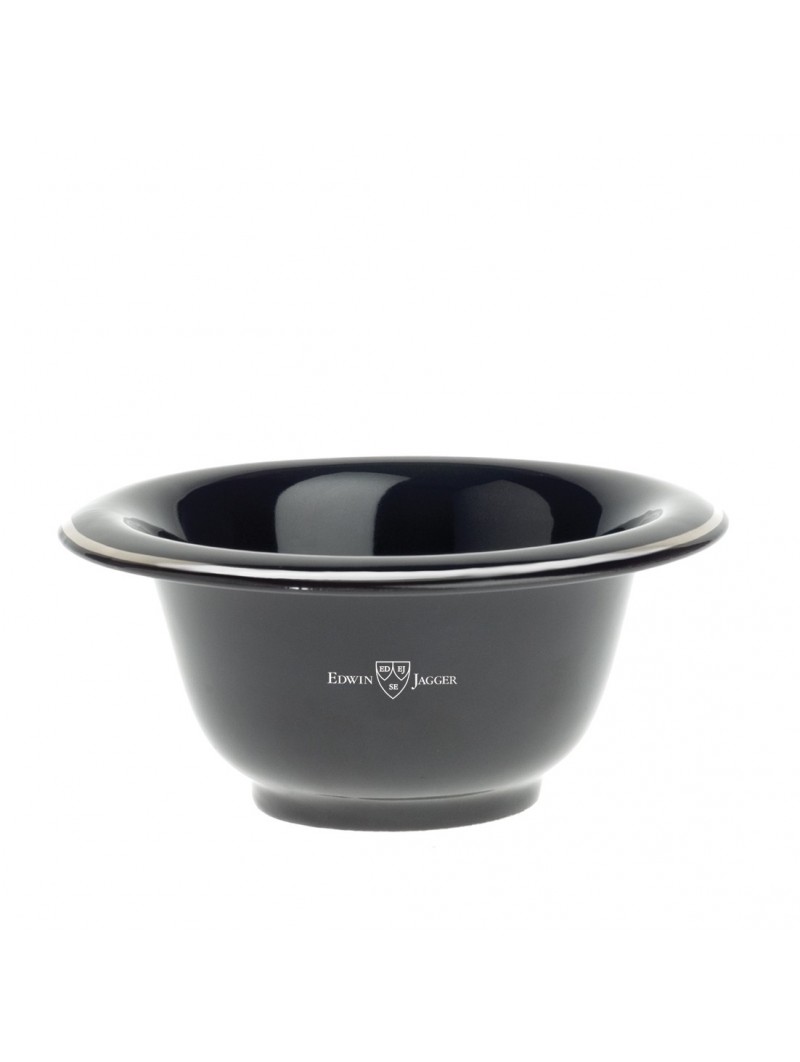 Bol Afeitar Negro & Plata Porcelana Edwin Jagger