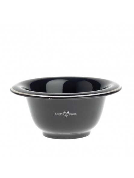 Bol Afeitar Negro & Plata Porcelana Edwin Jagger