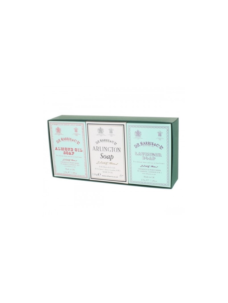 D.R. Harris Bath Soap Trio Almond, Arlington & Lavender 3 x 150g