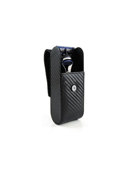 Estuche Viaje Piel Maquinilla Mach3® o Fusion® Edwin Jagger