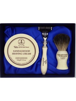 Taylor of Old Bond Streetnº74 Sandalwood Shaving Cream, brush and razor Gift Box Set