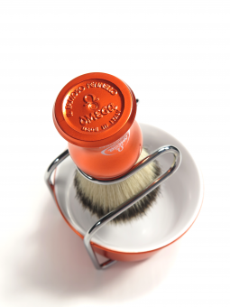 Brocha de afeitar sintética Vía Barberia Bol & Stand