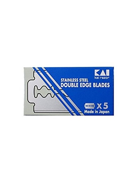 Cajita 5 Cuchillas de Afeitar Doble Hoja Kai