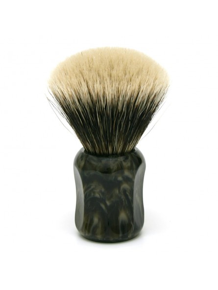 Brocha de Afeitar ML2 Punta Plata Dos Bandas Seta 50mm Negra/Marrón Shavemac