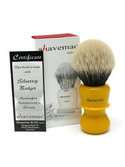 Shavemac Shaving Brush RB3 Silvertip 2-Band 50mm Butterscotch