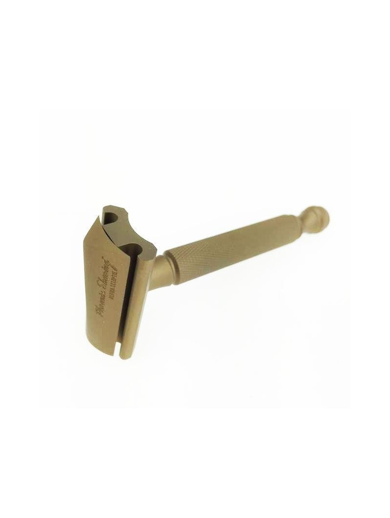 Phoenix Artisan Accoutrements Classic Shaving Razor Alpha Ecliptic Slant Aluminum Bronze