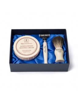 Taylor of Old Bond Street nº74 Sandalwood Shaving Cream, brush and razor Gift Box Set