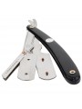 Navaja Barbero Acero Inoxidable Parker 33R Negra